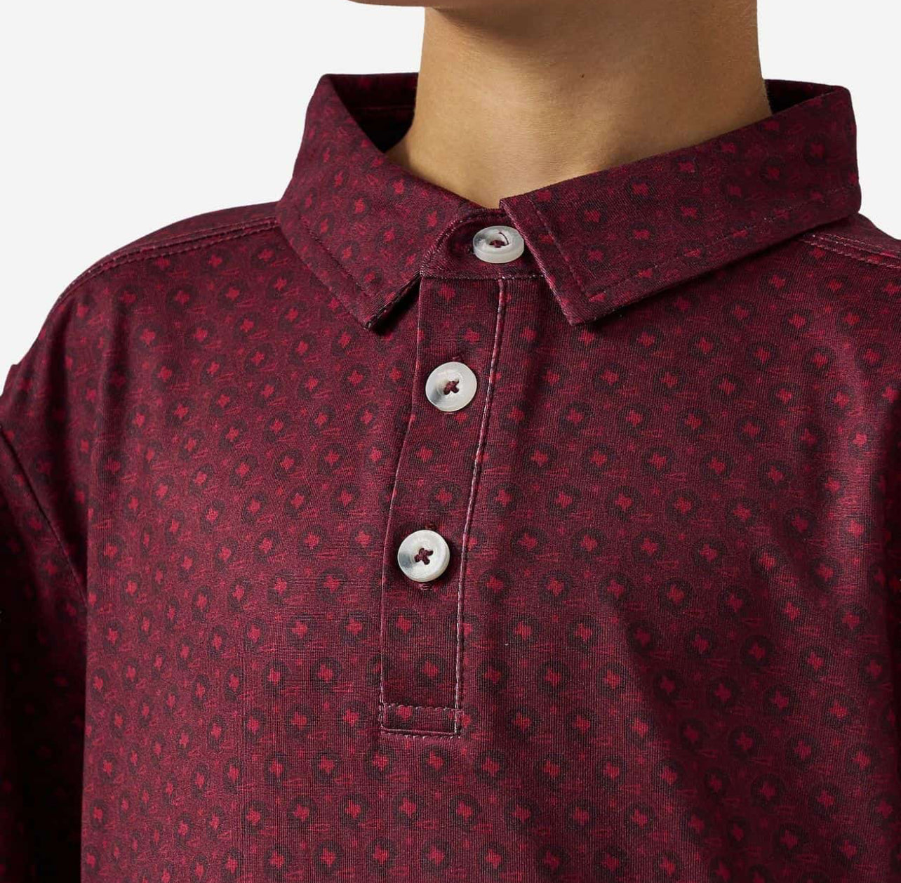 Vintage Helmets Polo-Youth-Maroon