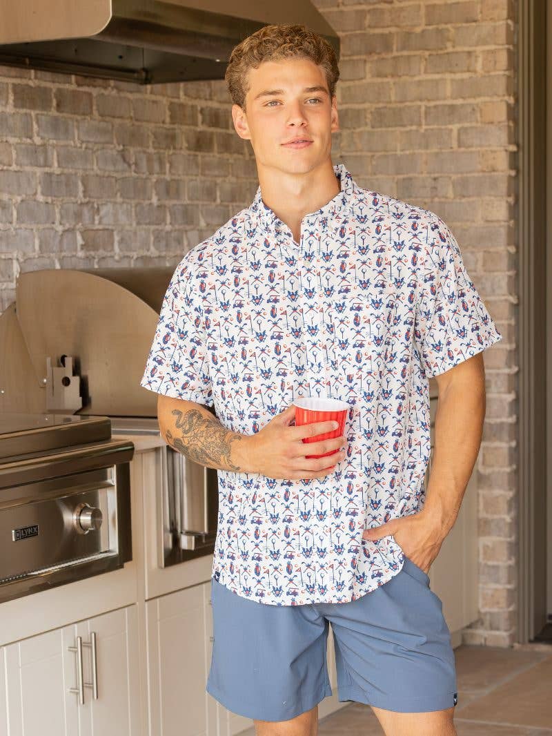 Golf Patriot Button Up