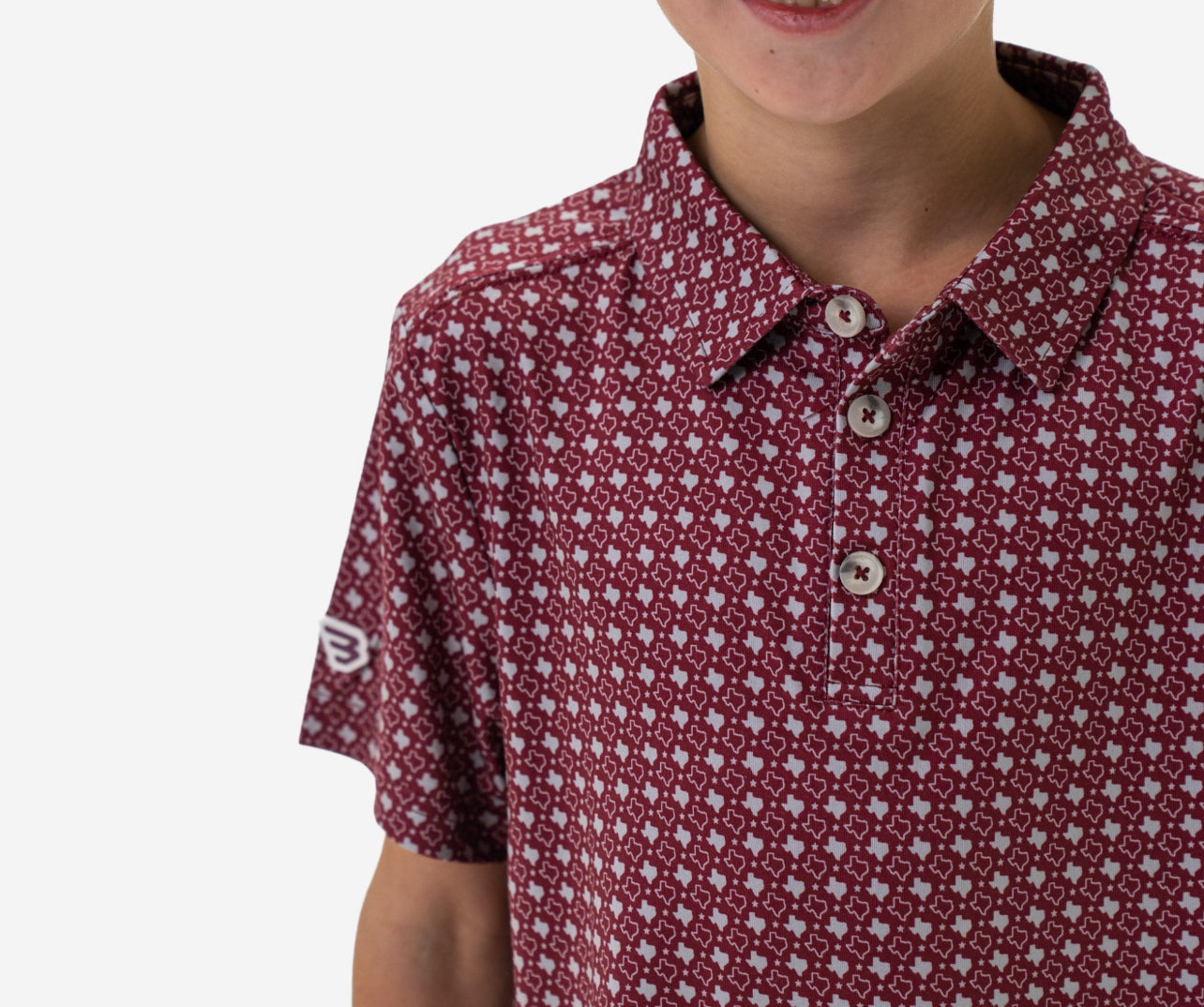 Kids Texas Maroon Polo x Burlebo