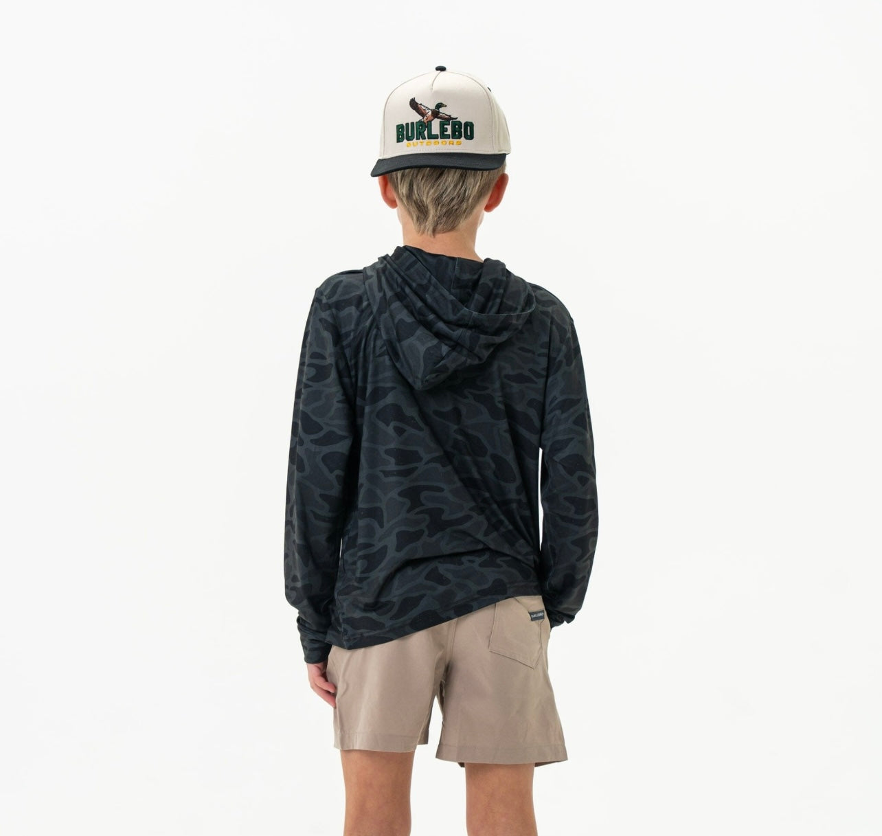 Black Camo Kids Hoodie x Burlebo