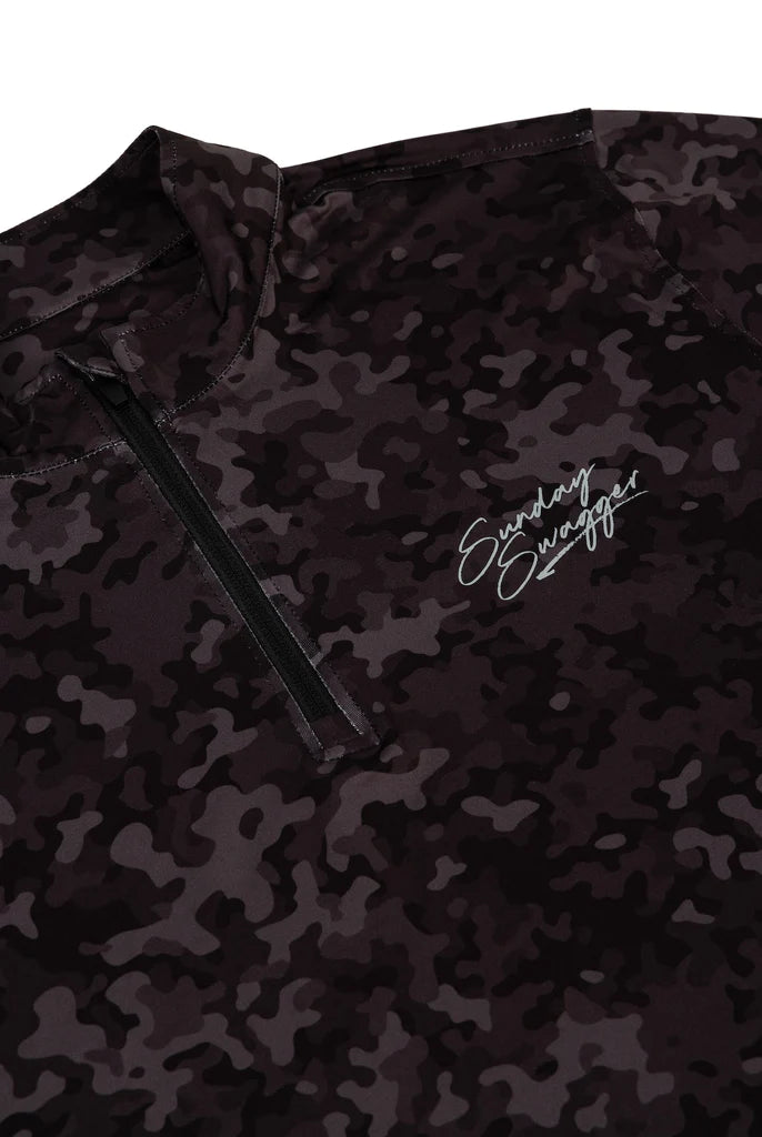 Quarter Zip Black Camo x Sunday Swagger