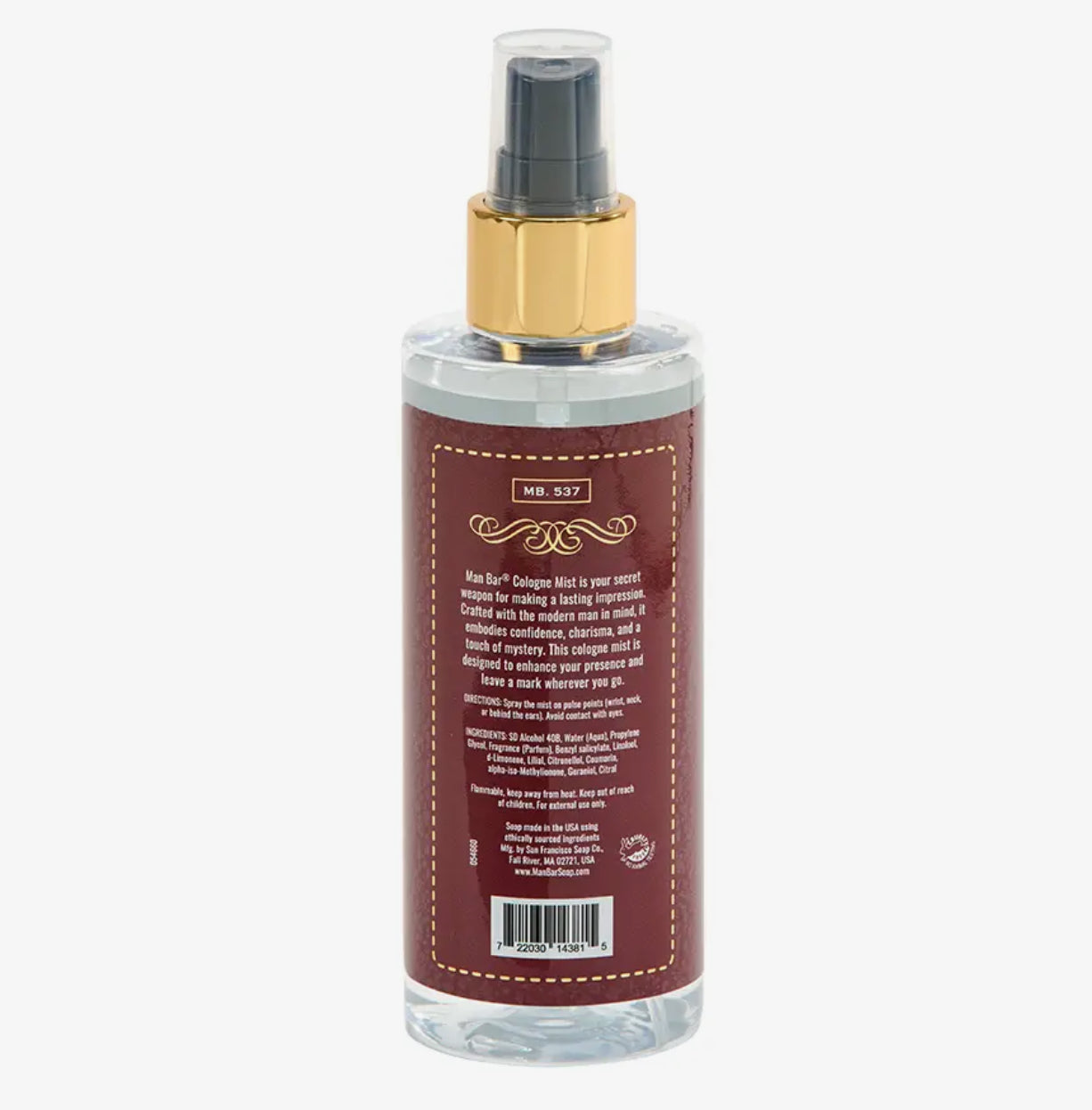Man Bar Cologne Mist