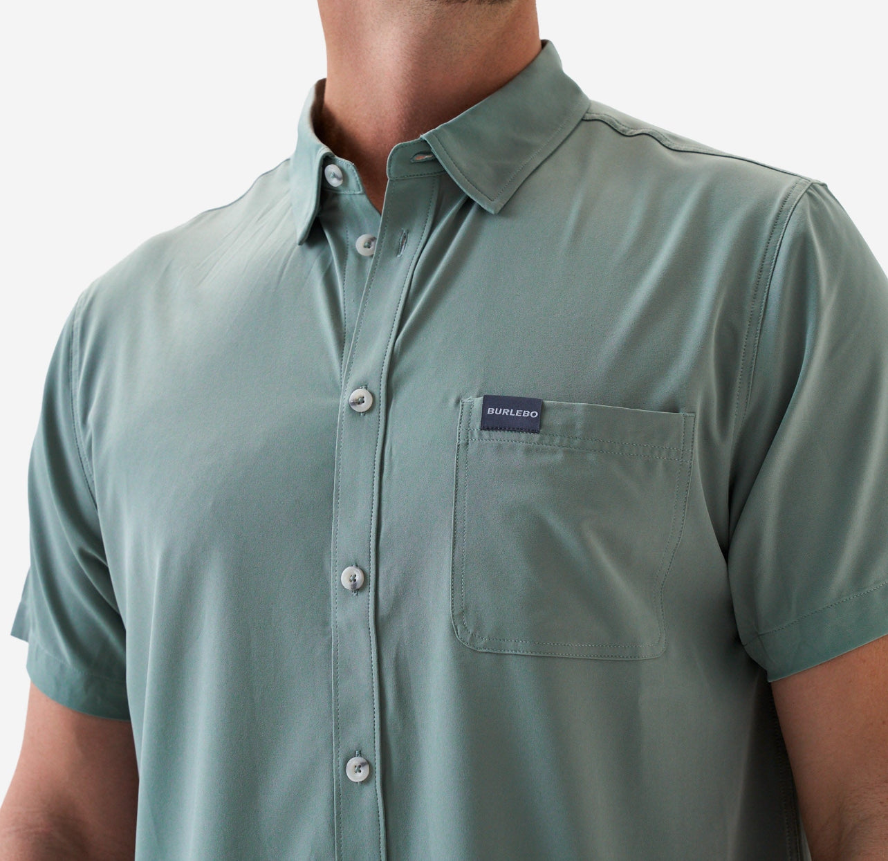 Sage Green Button Up x Burlebo