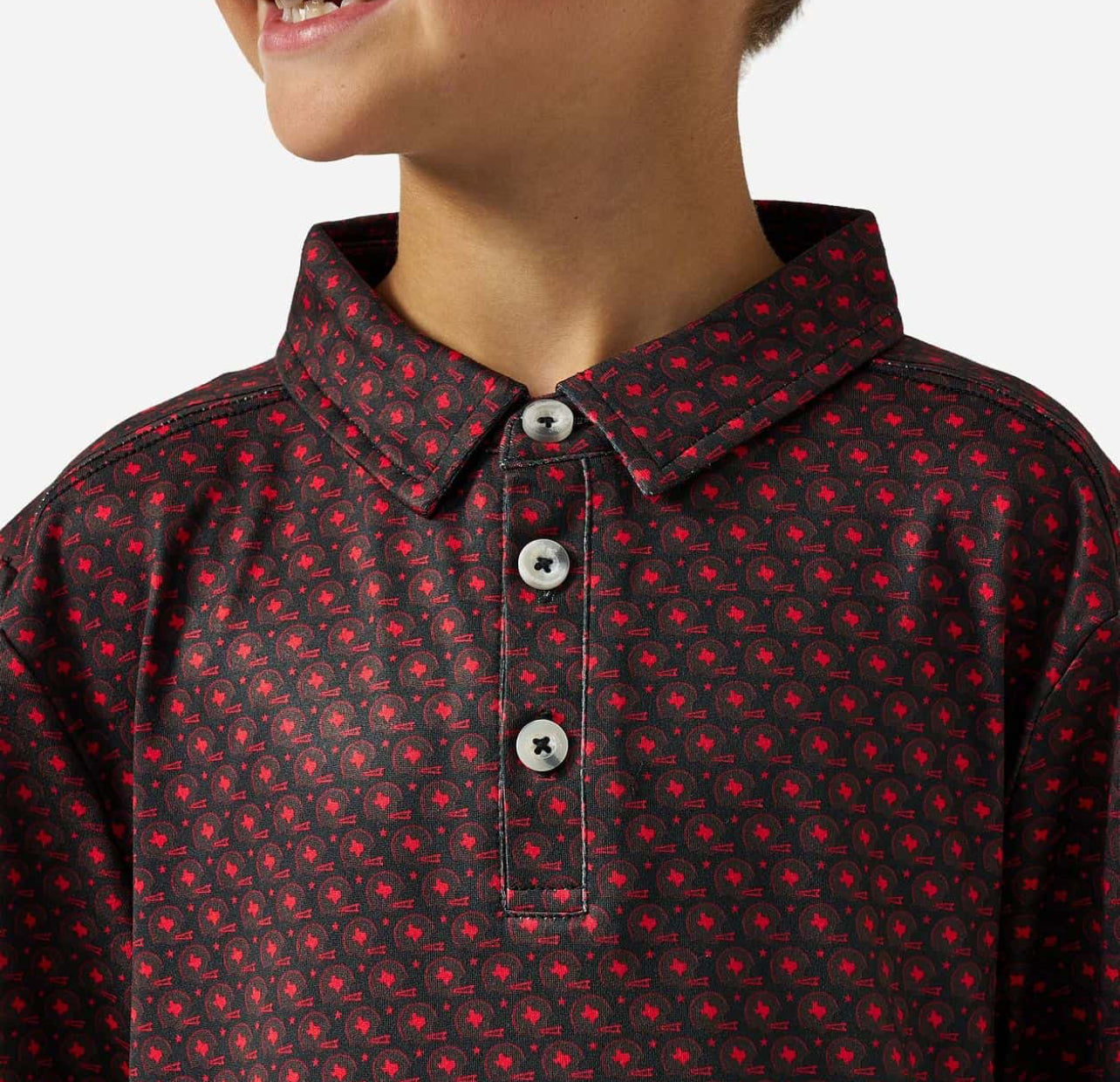 Vintage Helmets Polo-Youth-Red&Black