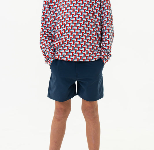 Kids Everyday Shorts-Navy x Burlebo