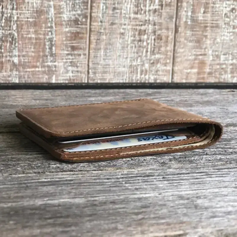 Leather Bifold Wallet-Rustic