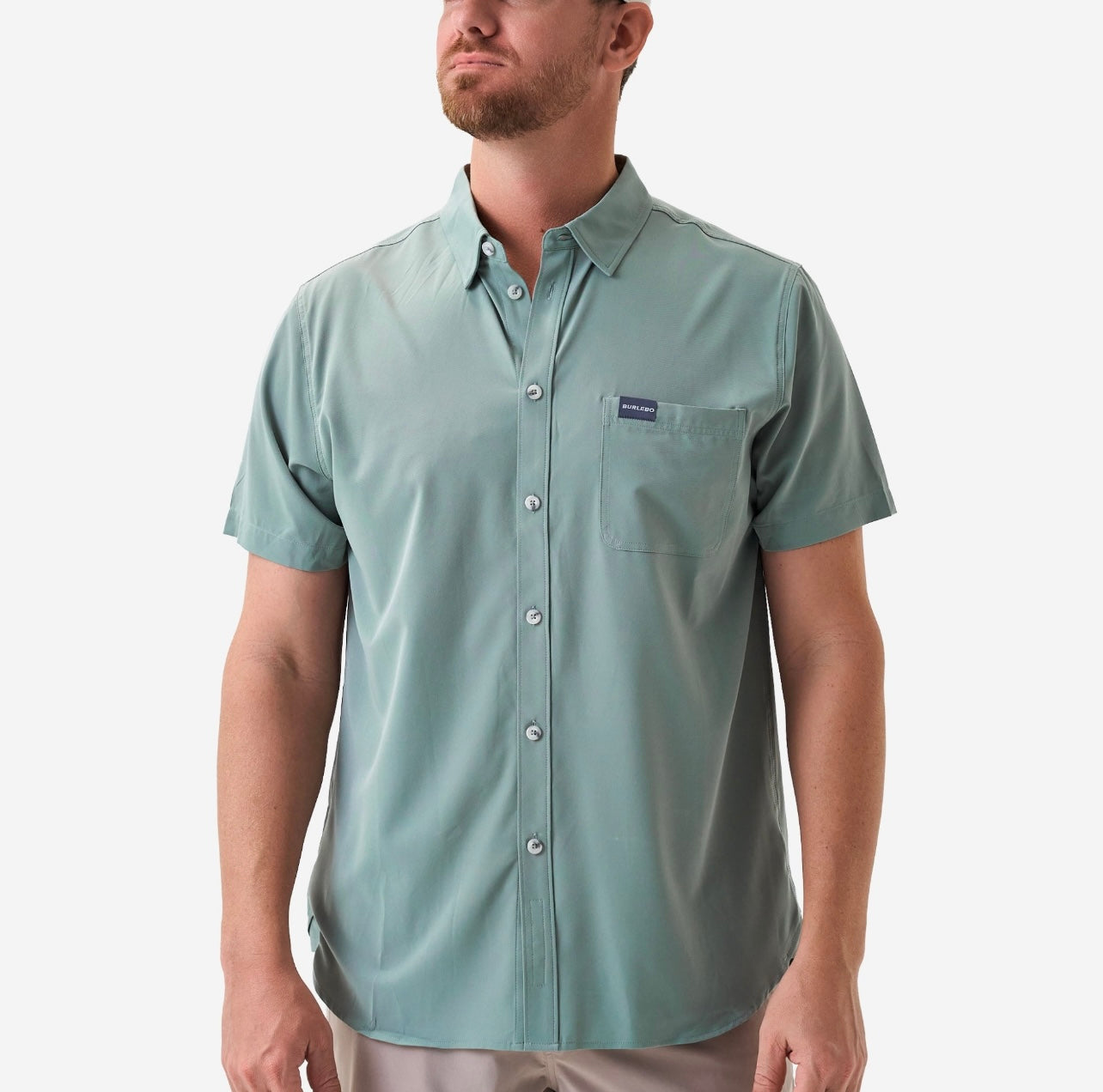 Sage Green Button Up x Burlebo