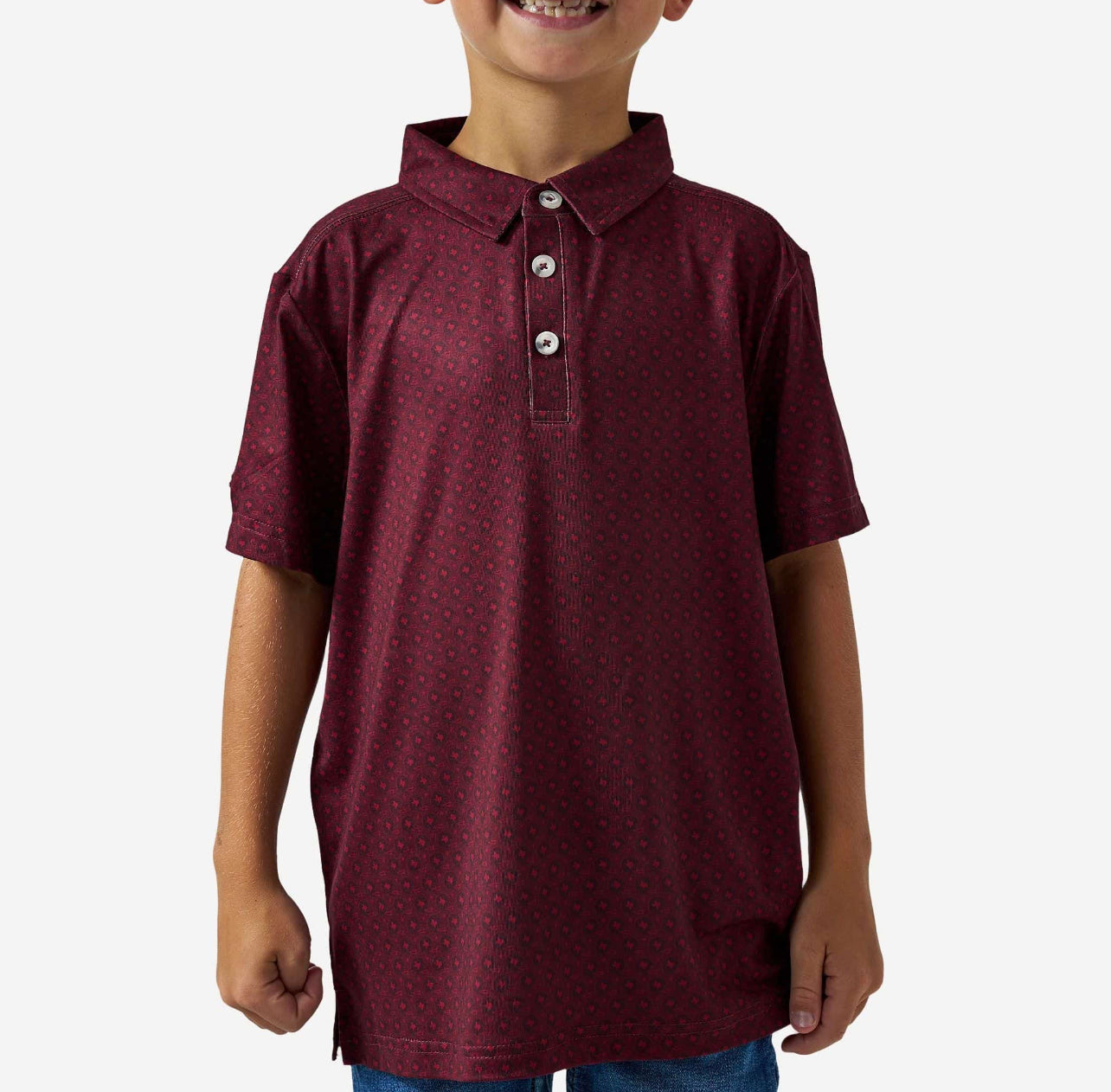 Vintage Helmets Polo-Youth-Maroon