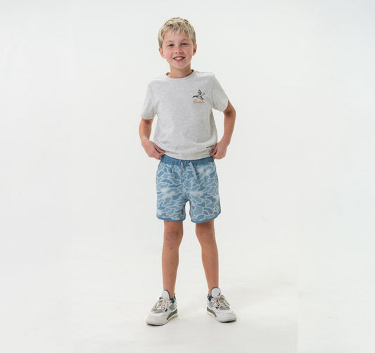 Kids Seaside Camo Swim Shorts x Burlebo