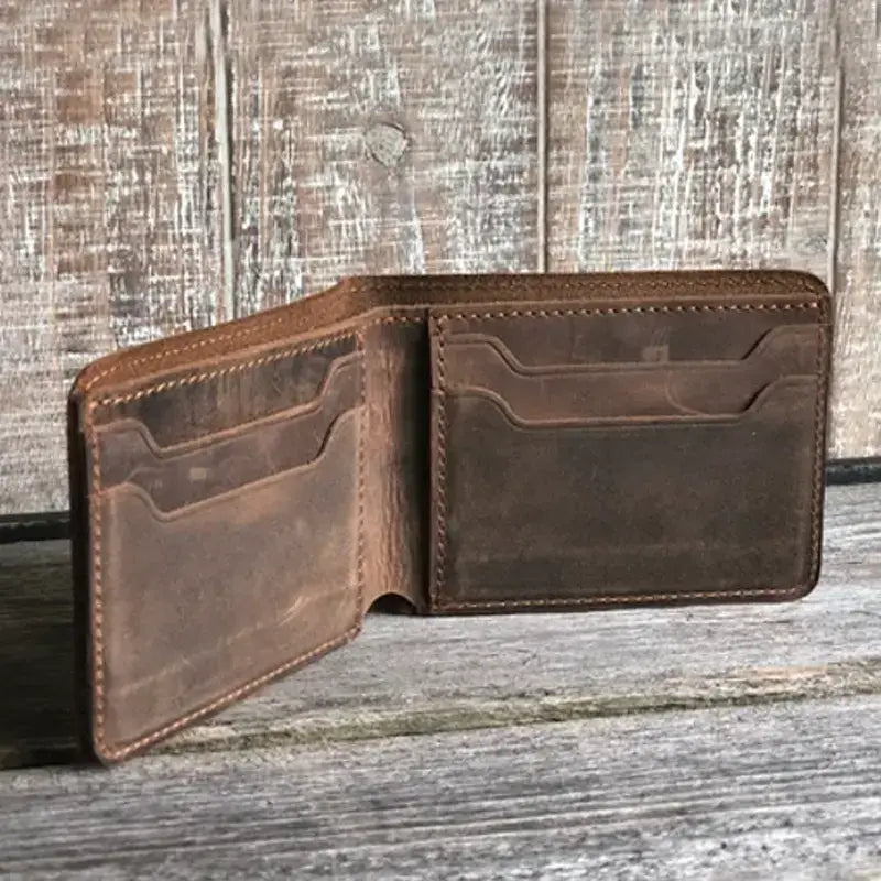 Leather Bifold Wallet-Rustic