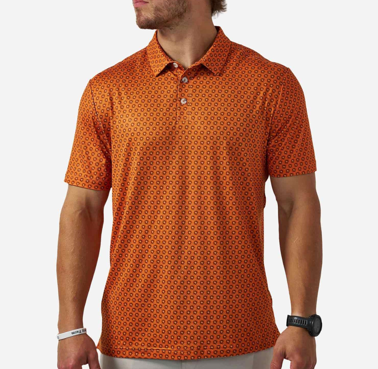Vintage Helmet Polo-Orange