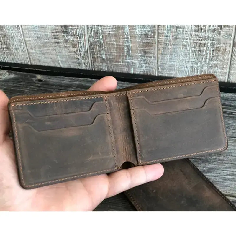 Leather Bifold Wallet-Rustic