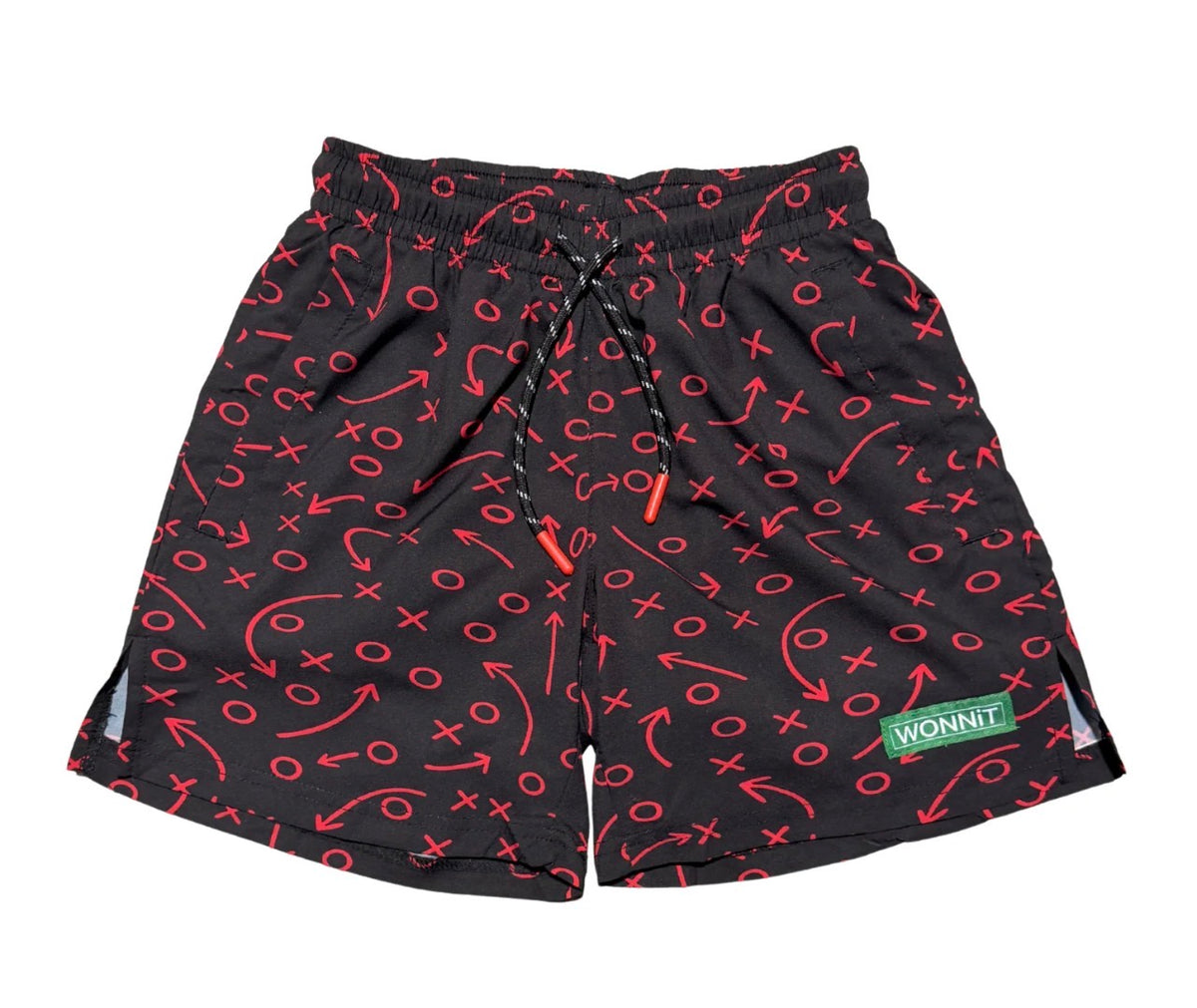 Gettin' Route-Y Black & Red Shorts