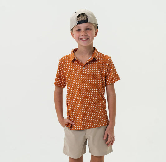 Kids Texas Orange Polo x Burlebo