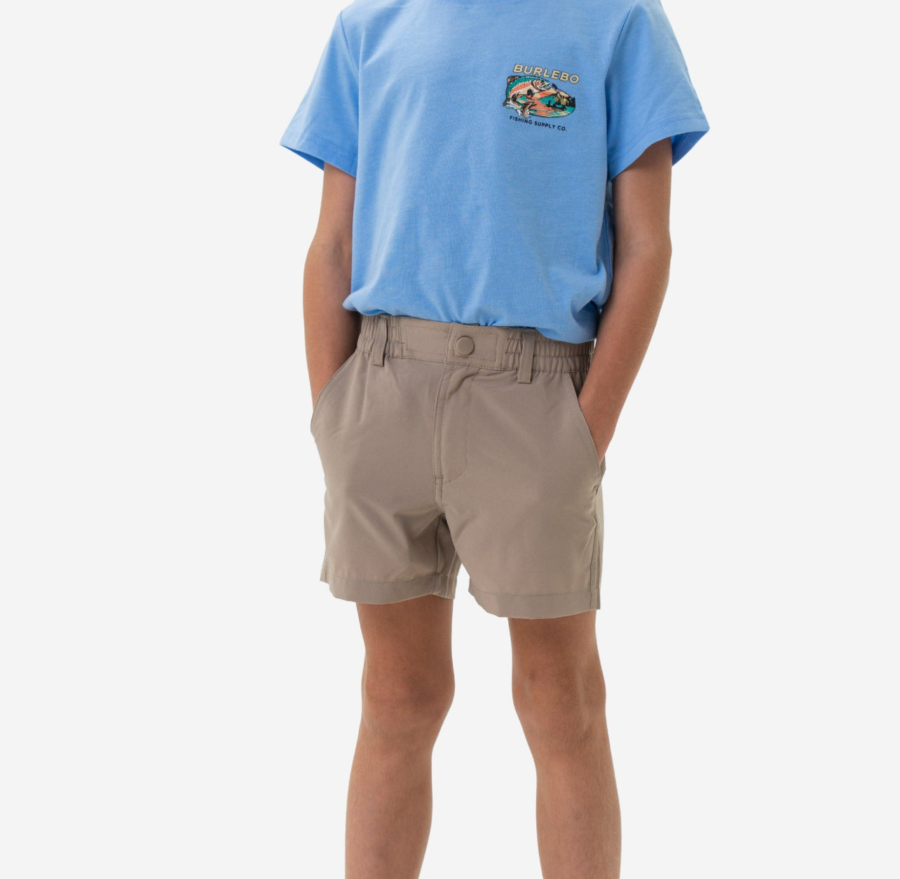 Kids Everyday Shorts Cobblestone x Burlebo