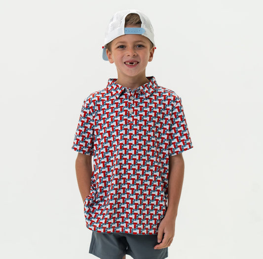 Kids Texas Flag Polo x Burlebo