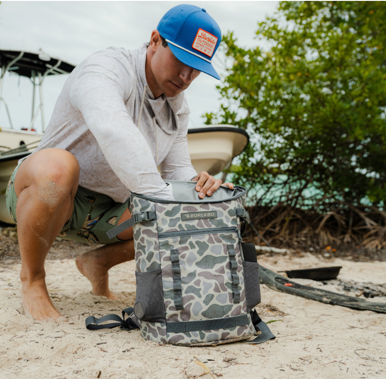 Classic Deer Camo Backpack Cooler x Burlebo