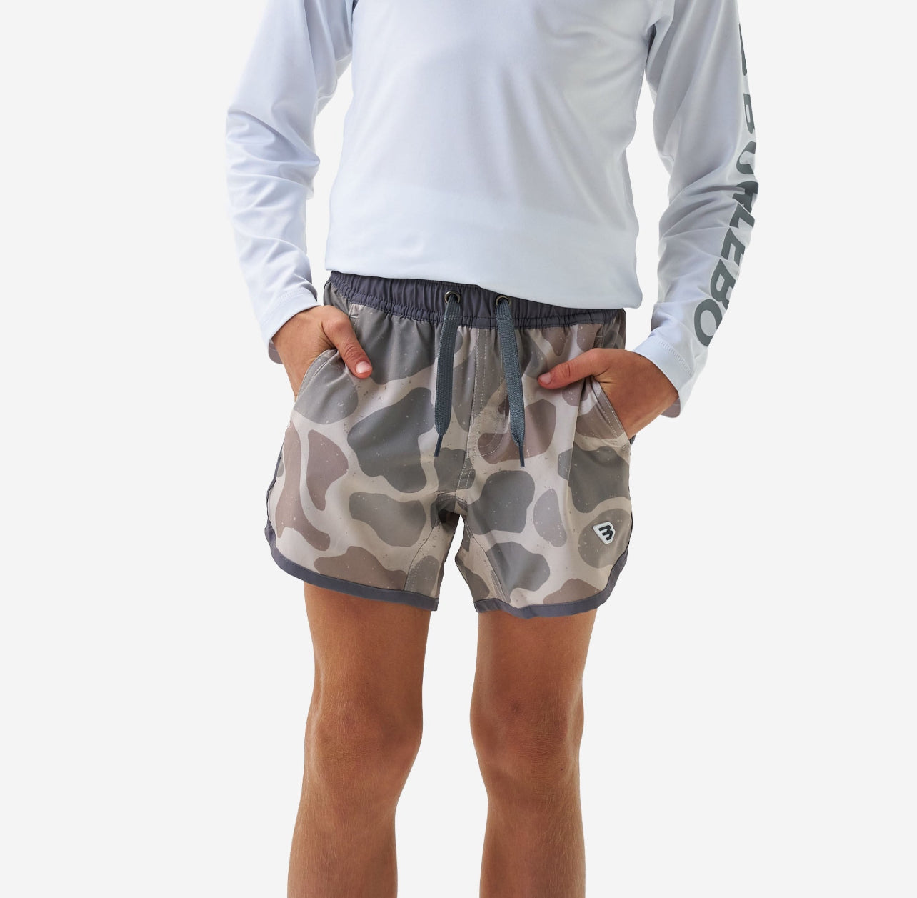 Kids Classic Deer Camo Swim Shorts x Burlebo