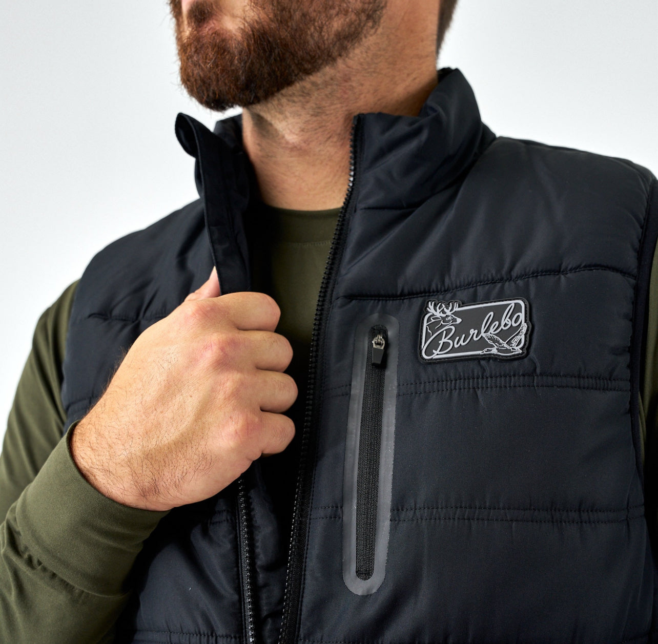 Black Puffer Vest x Burlebo