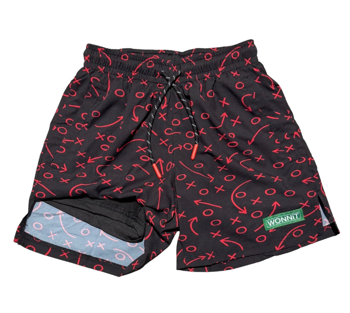 Gettin' Route-Y Black & Red Shorts