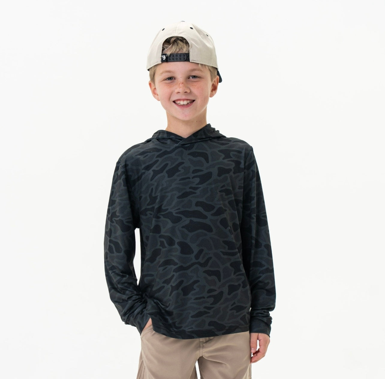 Black Camo Kids Hoodie x Burlebo