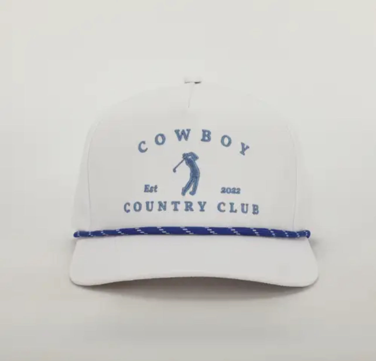 Cowboy Golfer Roped Hat-White