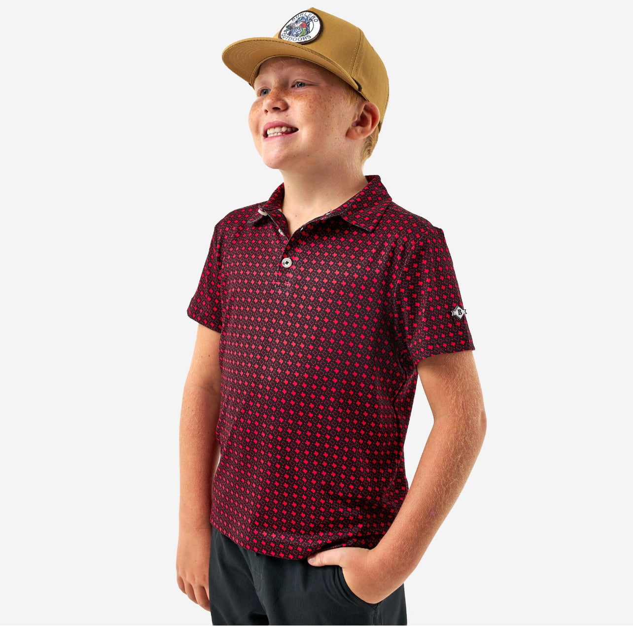 Kids Red & Black Polo x Burlebo