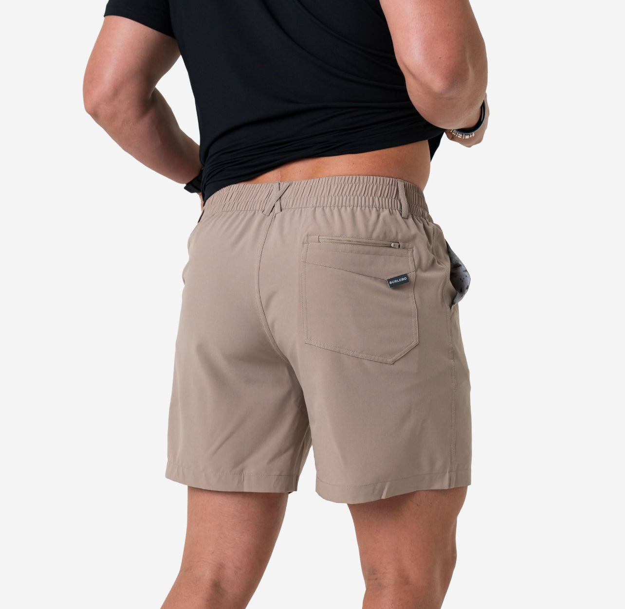 Everyday Shorts-Cobblestone Khaki x Burlebo