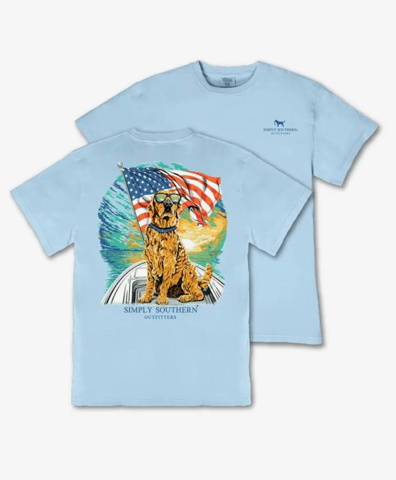 Patriotic Dog Kids Tee