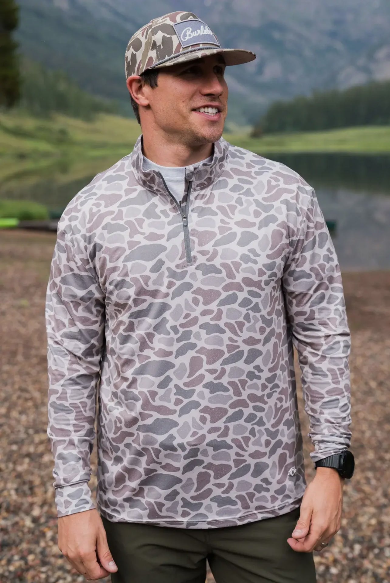 Quarter Zip Classic Deer Camo x Burlebo