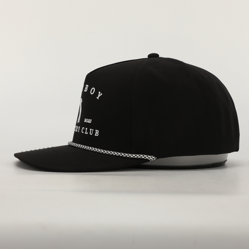 Cowboy Golfer Roped Hat-Black