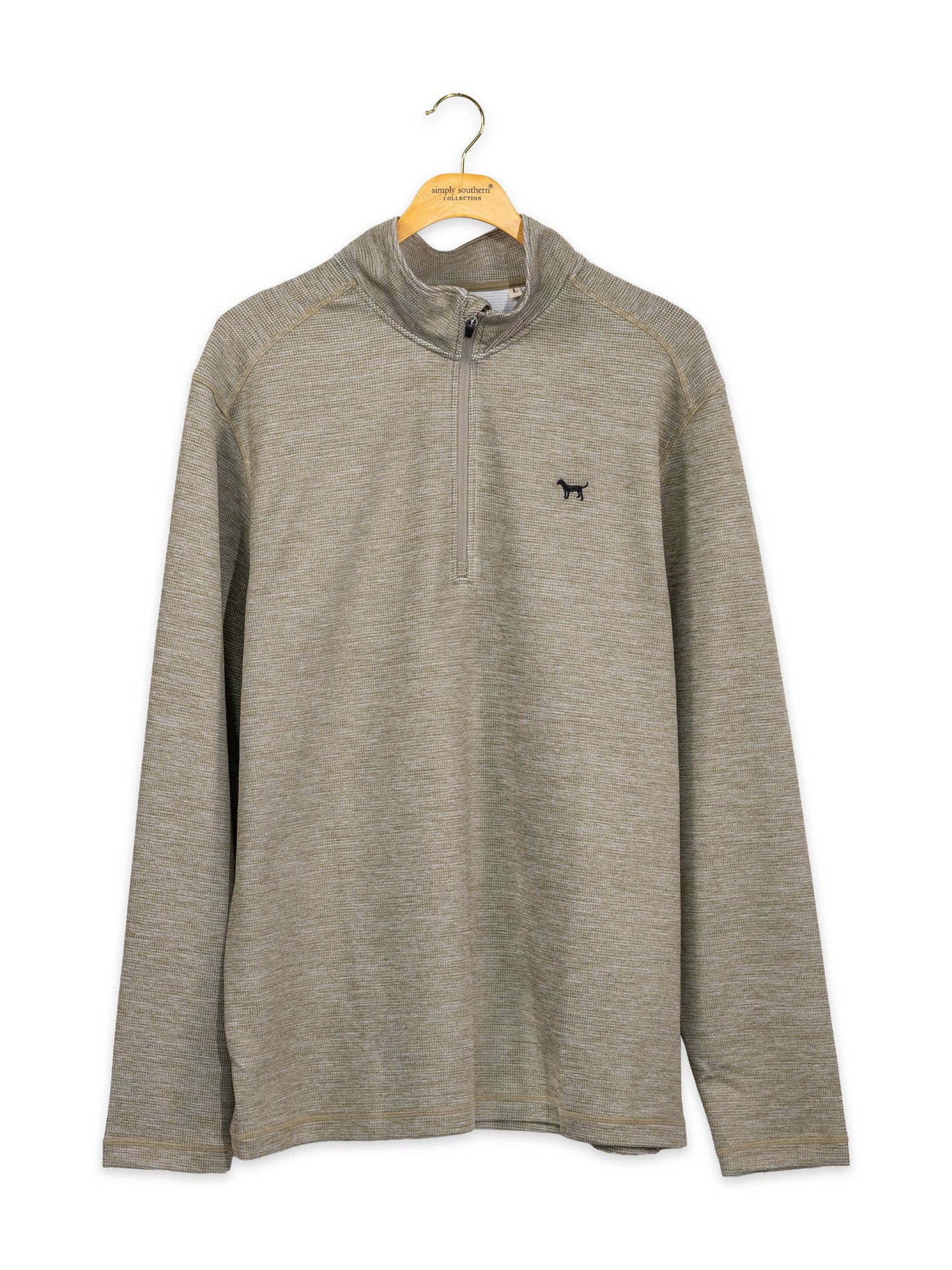 SS Quarter Zip-Heather Olive